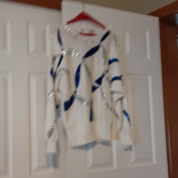 White sequin sweater - Picture 1 of 1